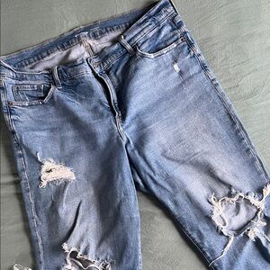 Old Navy Light Blue Distressed Boyfriend Jeans